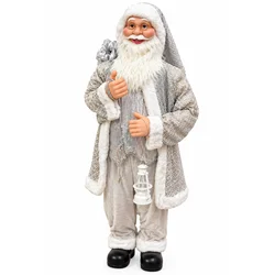 Deda Mraz dekorativna figura L-122, 150 cm, Belo-srebrne boje