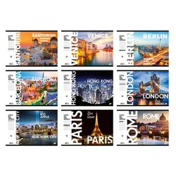 Teka meki uvez A4 karo 40+2L Cities of The World Elisa sortirani motivi