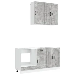 Kuhinjska jedinica PORTO 5 pcs Betonska siva Konstruirano drvo