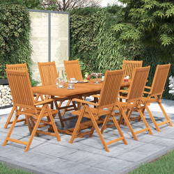 7-dijelni vrtni blagovaonski set od masivnog bagremovog drva 160-240 cm