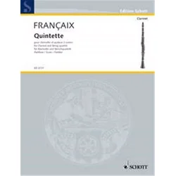 FRANCAIX:QUINTETE FOR CLARINET AND STRING QUARTET SCORE