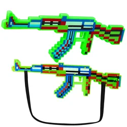 Pixel puška z orožjem svetlobe zvoki laser zelena 45 cm