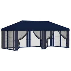 Pokrov za gazebo s bočnim zidovima 6 x 3 m Plava Poliester 190