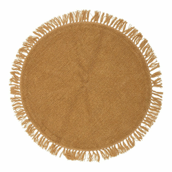 Narančasti vuneni okrugli tepih o 110 cm Lenea - Bloomingville