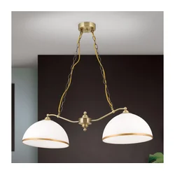 Orion HL 6-1810/2 - Luster na lancu OLD LAMP 2xE27/40W/230V bela/mesing