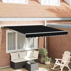 Okvir tende Crna 350 x 250 cm Poliester s PU premazom
