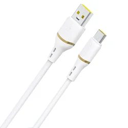 DUDAO Silikonski kabel USB-A – USB-C 5 A, 1 m – bel