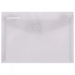 Fascikla koverta s dugmetom A6 pp Donau 8549001PL-02 providna boja dima