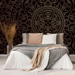 Tapeta orientalski zlati ornament - 196x270