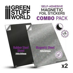 COMBO Magnetic Sheet A4 + Rubber Steel Sheet A4 - COMBO 2 self-adhesive