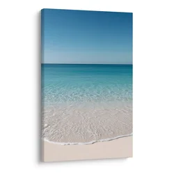 Slika nežni valovi na svetli obali - 80x120