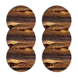 Bertoni Home Unisexs 6 Round Table Pads Set Drewno