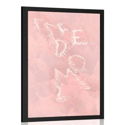Plakat s preprostim napisom Freedom - 60x90 silver