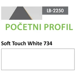Profil Zidni MDF Početni LB-2250-A Soft Touch White (734) 2800x115x12mm ( 026-092 )