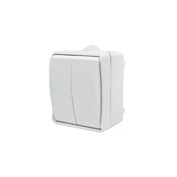 Nadometno stikalo za lestenec Aqua Plus IP44 belo 40223