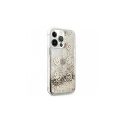 TELEMPIRE Maska za telefon Guess Hc Liquid Glitter Peony za iPhone 13 Pro 6.1 zlatna