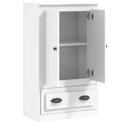 Visoka komoda bijela 60 x 35,5 x 103,5 cm od konstruiranog drva