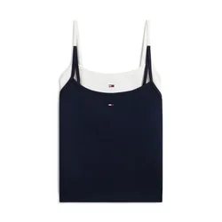 Tommy Jeans Top ESSENTIAL mornarska/bela
