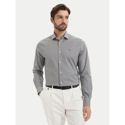 Tommy Hilfiger Srajca Gingham MW0MW42931 Črna Regular Fit