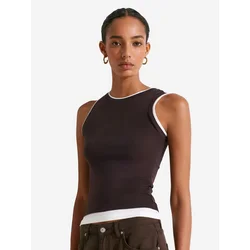 Dilvin Top Blusen temno rjava