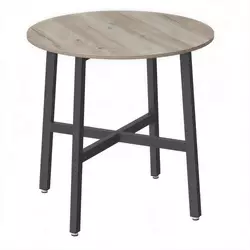 Songmics Okrogla jedilna miza 80x75 cm rjava