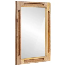Zrcalo za kupaonicu Smeđa 50 x 2,5 x 70 cm Čvrsto drvo manga