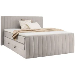 Carryhome BOXSPRING POSTELJA 180 cm  x 200 cm , tekstil bež