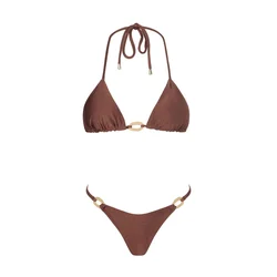 Acuarela Brand Bikini Capri Triangle Set kapučino