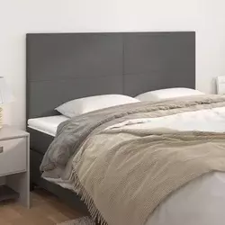 Uzglavlje sivo 200x5x118/128 cm umjetna koža