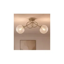 Brilagi - Plafonski luster STELLA 2xE27/60W/230V bež/zlatna