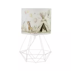 Dečija stona lampa KIDS ROOM 1xE27/60W/230V, prečnik 18 cm, sa motivom životinjica