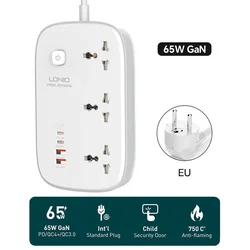 Produzni kabl LDNIO SC3416 EU 3 uticnice + 2xUSB QC 2xPD GaN 2m