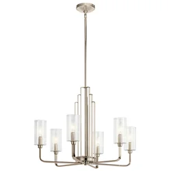 Quintiesse QN-KIMROSE6-PN - Luster na šipci KIMROSE 6xE14/40W/230V sjajni hrom