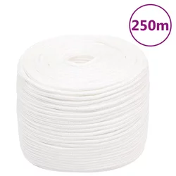 Brodski konop svjetlobijeli 8 mm 250 m od polipropilena