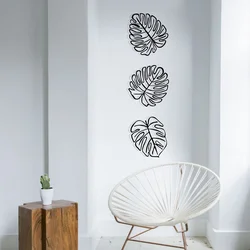 Wallity Zidna dekoracija Tropical, Crna