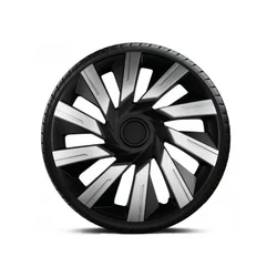 Tecna Silver Black Hubcap Set - 16