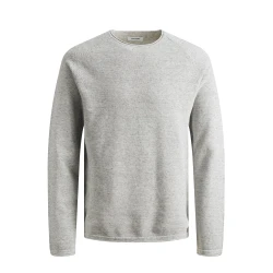 JACK & JONES Muški džemper 12157321, Svetlosivi