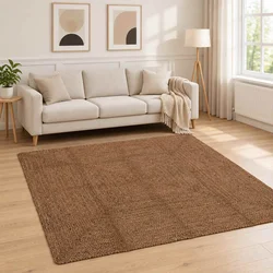 vidaXL Preproga za območje Siva 200 x 200 cm Juta