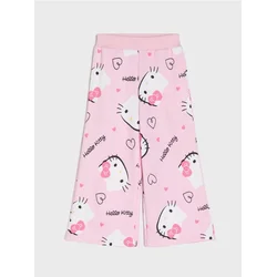 Sinsay - Pantalone širokih nogavica sa šarom Hello Kitty - pastelno roze