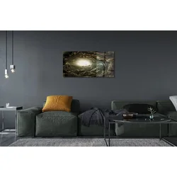 tulup.si Steklena slika Ptice oblaki 120x60 cm 2 obešalnika