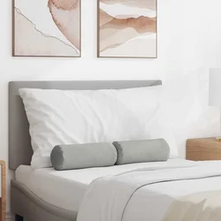 Valjkasti jastučići 2 pcs Svijetlo siva O 15 x 40 cm