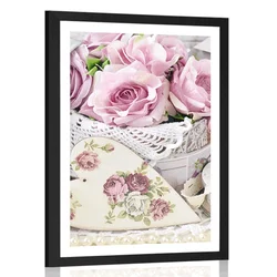 Plakat s paspartujem romantični vintage stil - 40x60 no frame