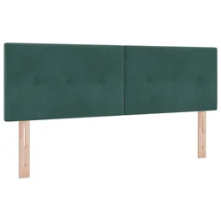 Vidaxl Vzglavje Temno zelena 160 cm Žamet