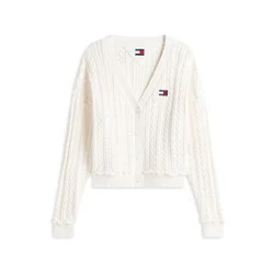 Tommy Jeans Pletena jopa bela