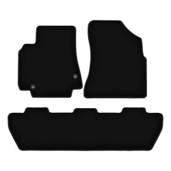 Črne velur preproge BASIC za: Citroen Berlingo II kombivan, multispace, 5 sedežev (2008-2018)