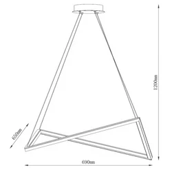 SOLEA 43 LUSTER 40W 3000/4000/6000K CRNA DIM