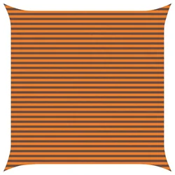 Vidaxl Sončno platno Oranžna in Rjava 4,5 x 4,5 m