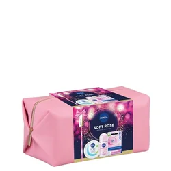 Nivea Ženski kozmetički set Soft rose, Soft krema 200ml + roll-on 50ml + labello 4,8g