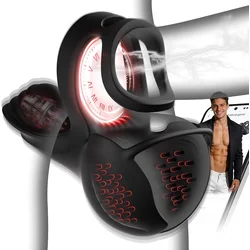 SuperLove Smart testicle Vibrating & Heating Cock Ring with App Black