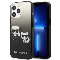 Karl Lagerfeld futrola za iPhone 13 pro black karl & choupette gead gradient ( GSM114872 )